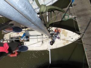 climbing pearson triton mast
